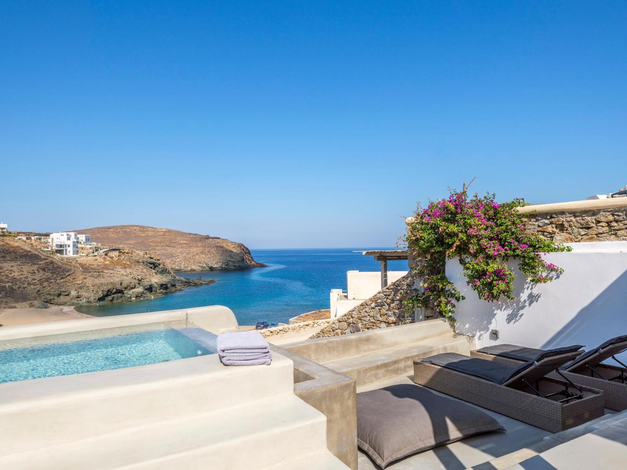 Merchia Beach Sea Rock & Sky Private Mykonos Residence المظهر الخارجي الصورة