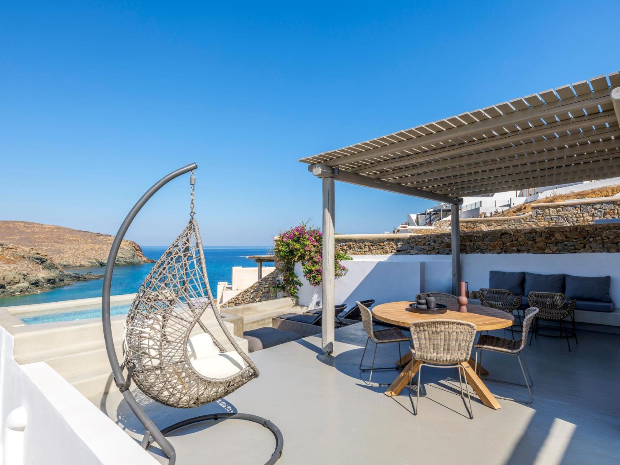 Merchia Beach Sea Rock & Sky Private Mykonos Residence المظهر الخارجي الصورة