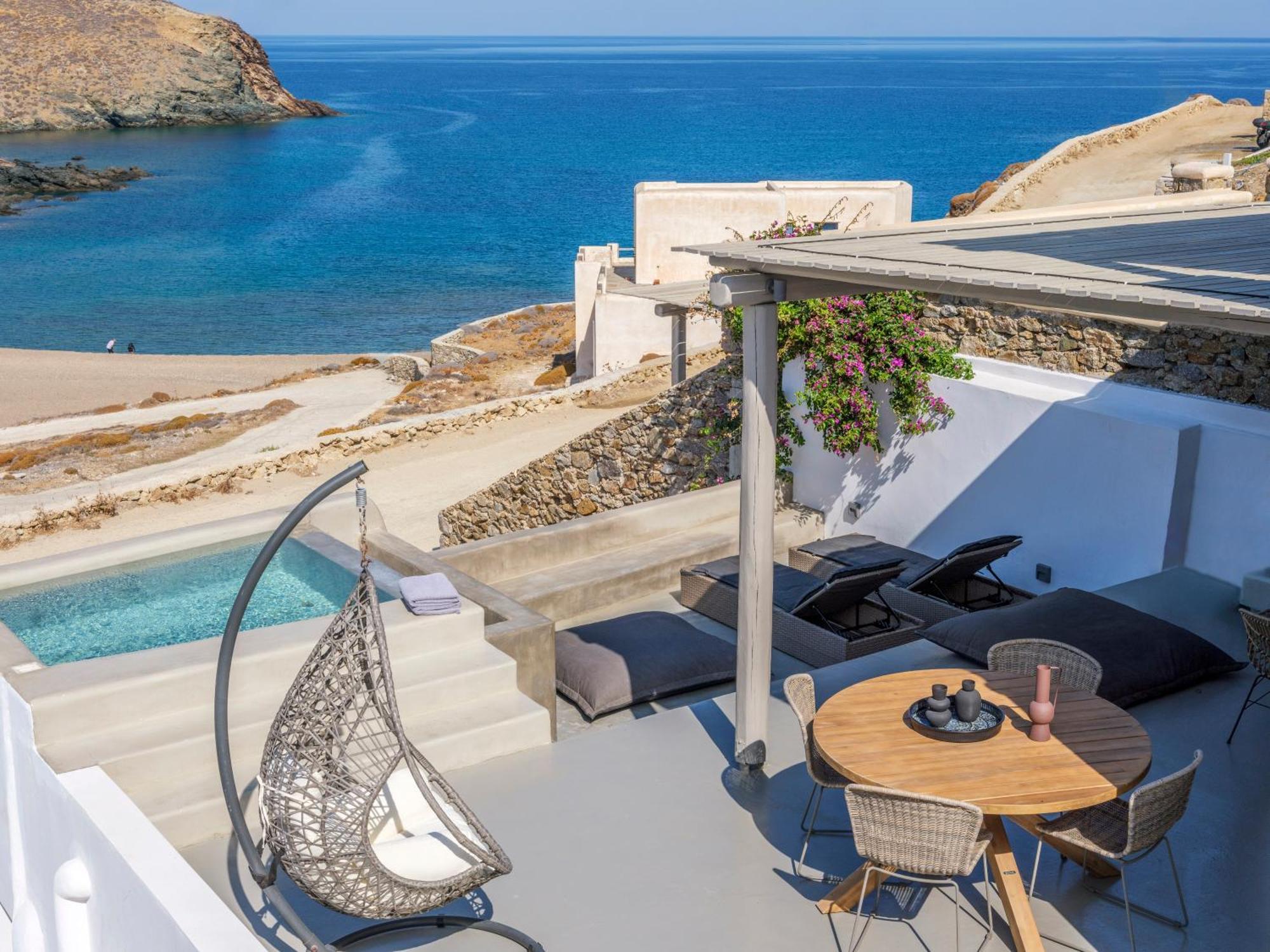 Merchia Beach Sea Rock & Sky Private Mykonos Residence المظهر الخارجي الصورة