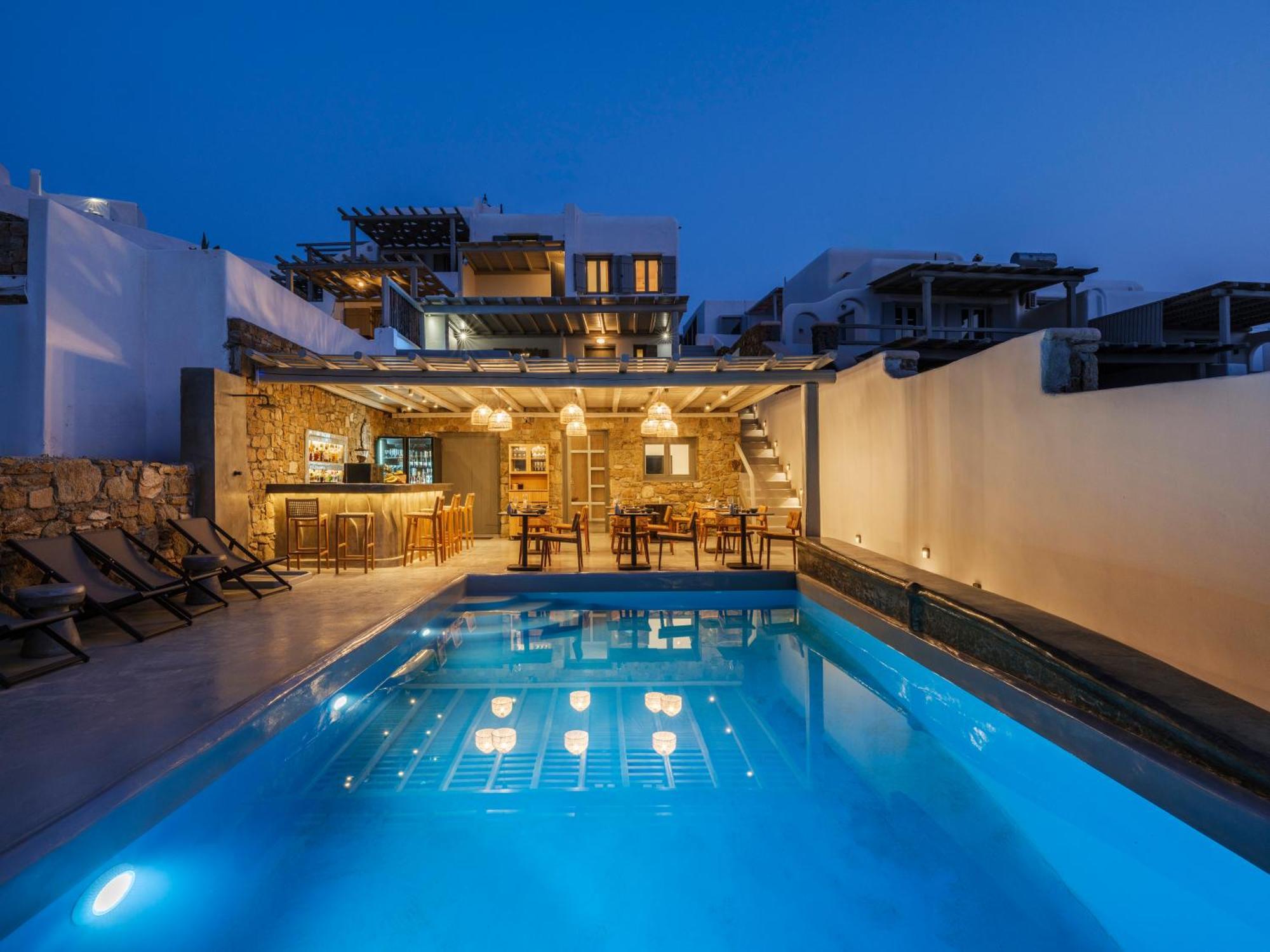 Merchia Beach Sea Rock & Sky Private Mykonos Residence المظهر الخارجي الصورة