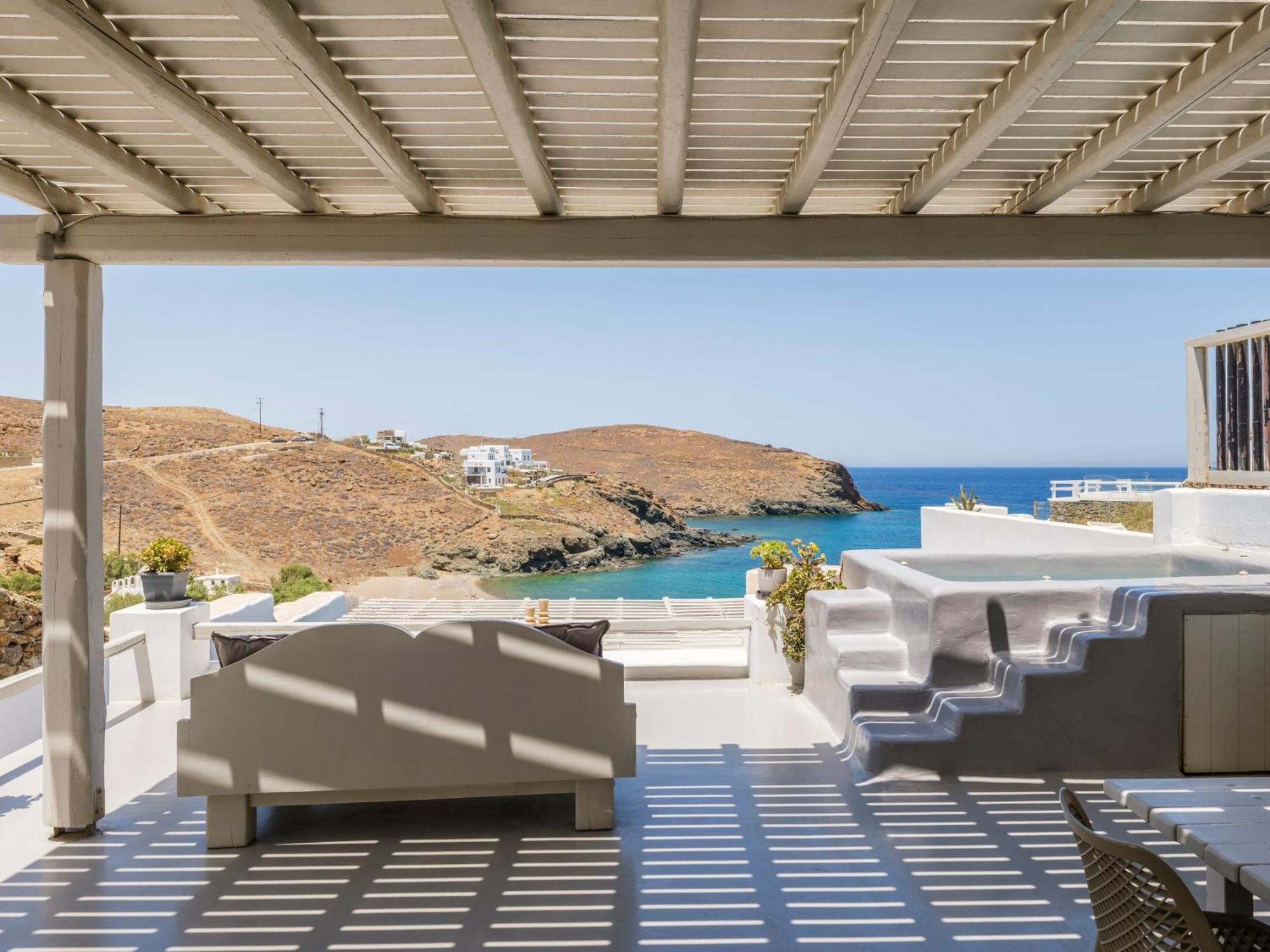 Merchia Beach Sea Rock & Sky Private Mykonos Residence المظهر الخارجي الصورة