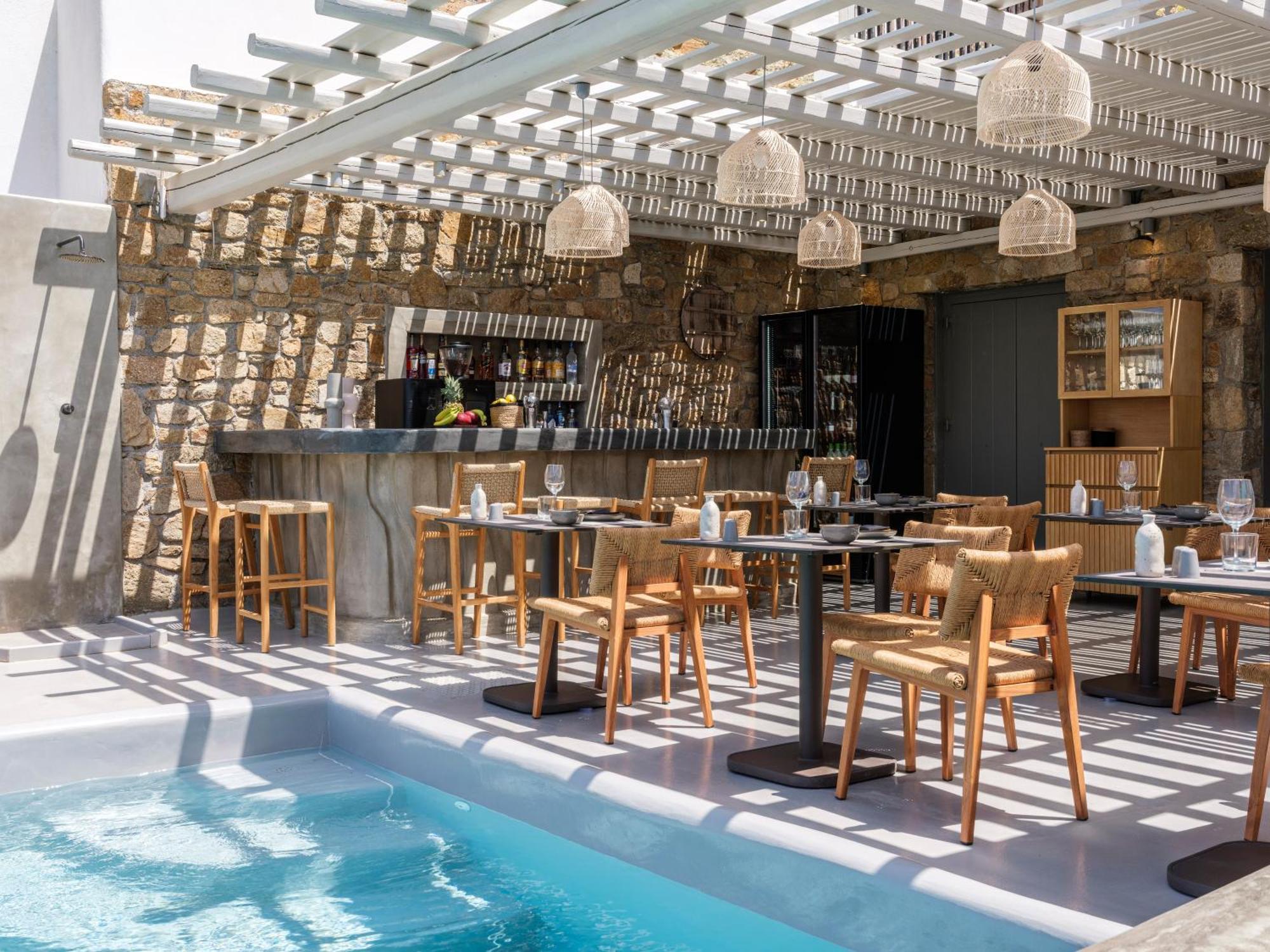 Merchia Beach Sea Rock & Sky Private Mykonos Residence المظهر الخارجي الصورة
