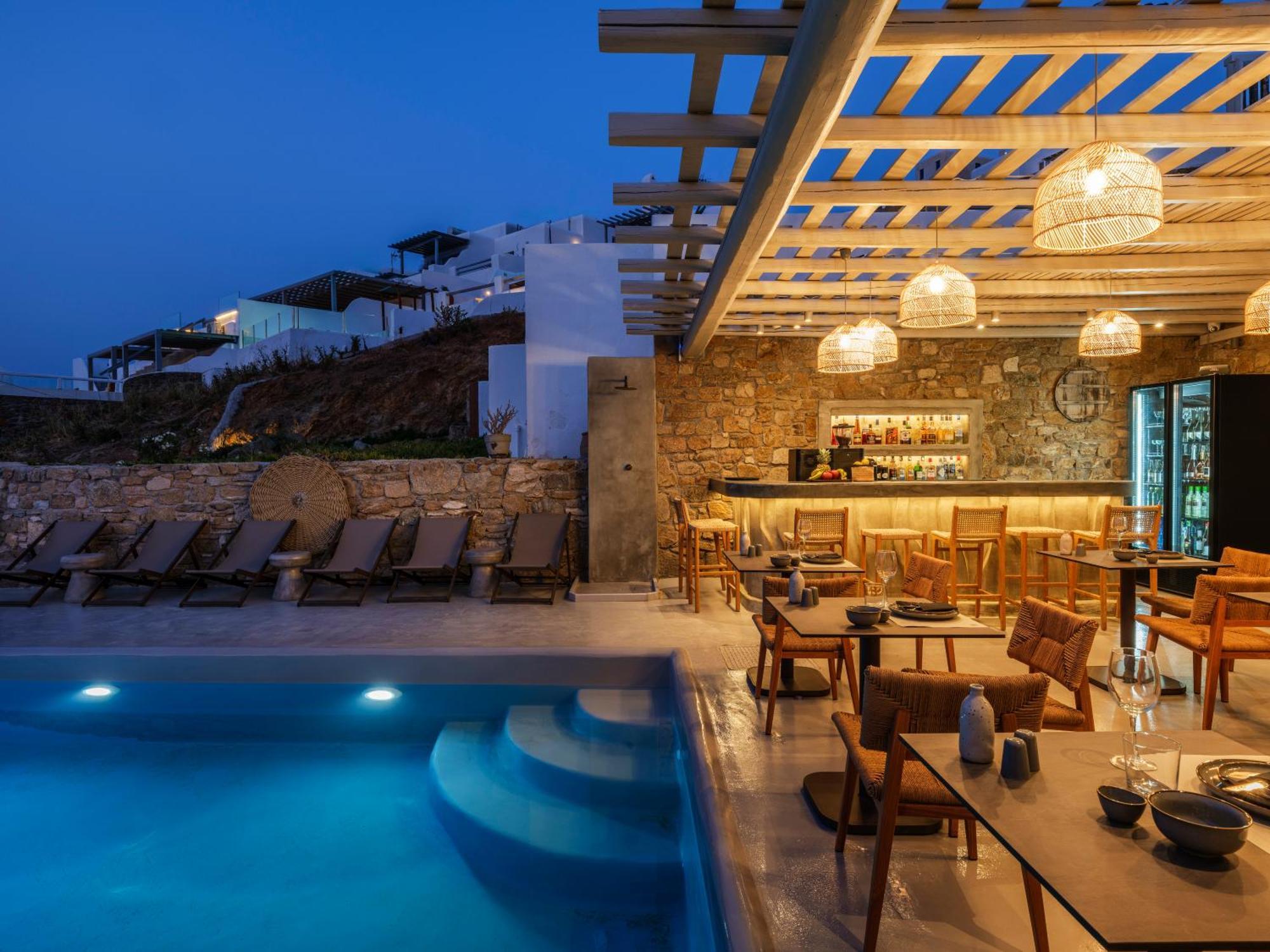 Merchia Beach Sea Rock & Sky Private Mykonos Residence المظهر الخارجي الصورة