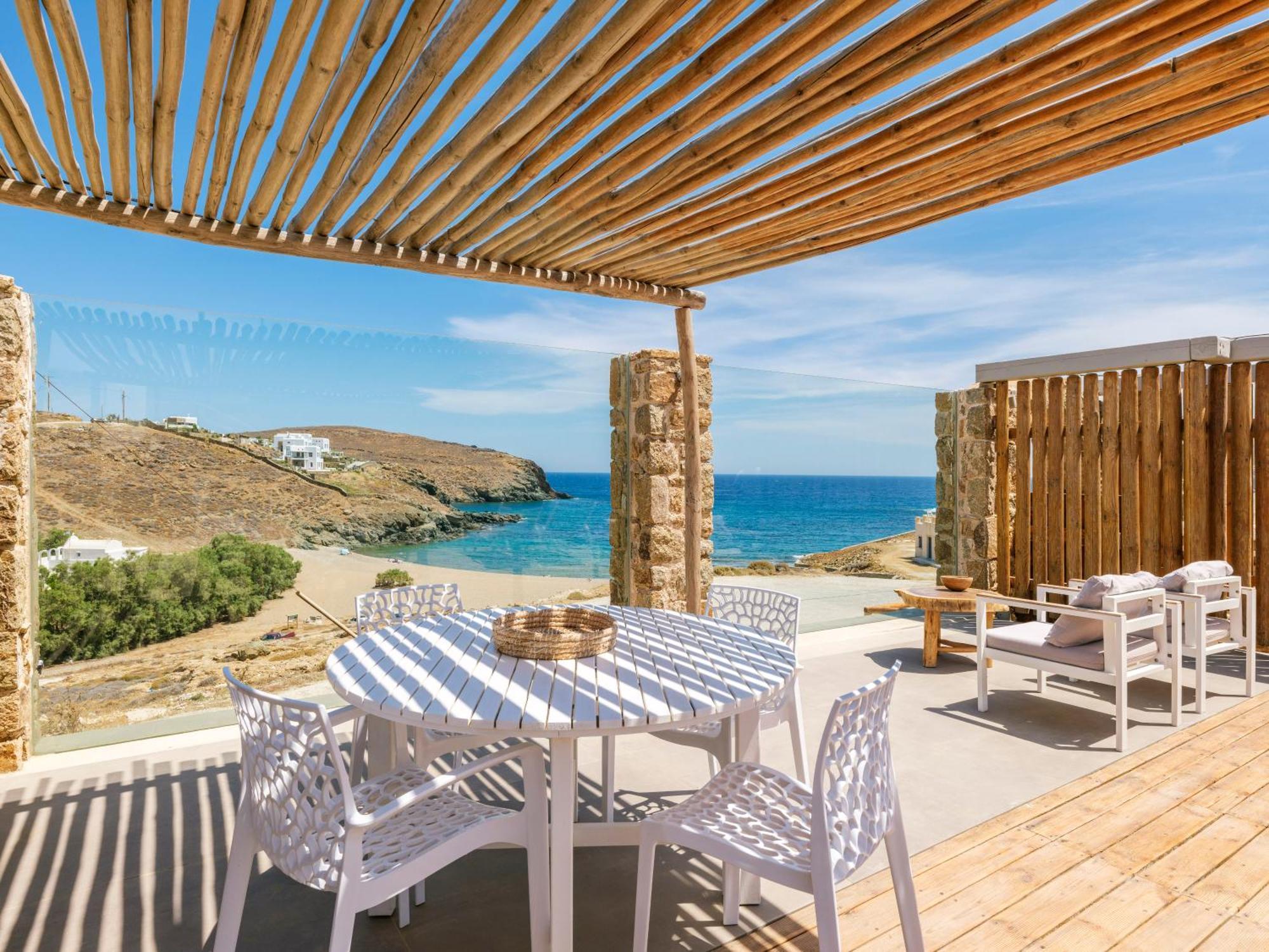 Merchia Beach Sea Rock & Sky Private Mykonos Residence المظهر الخارجي الصورة