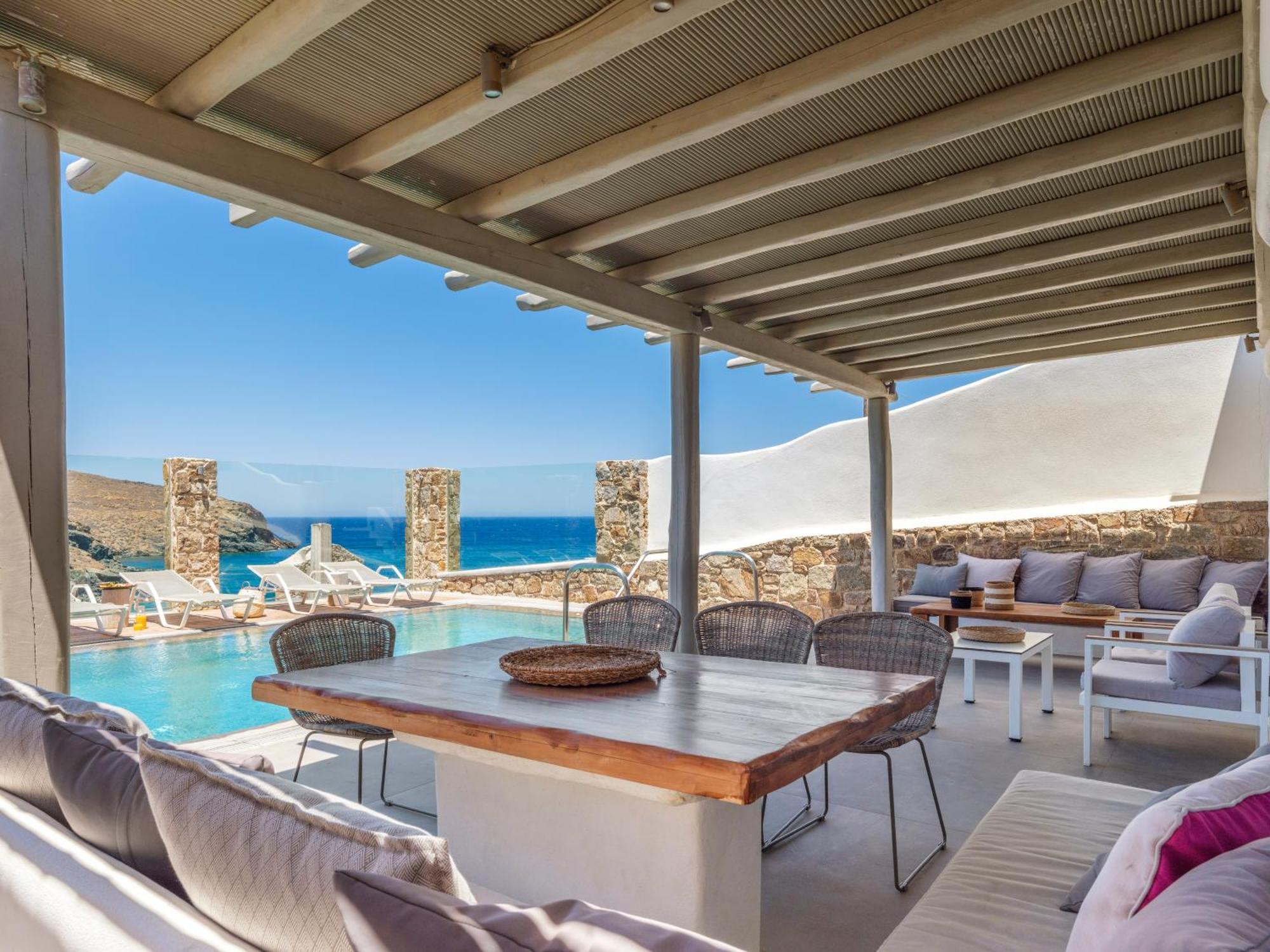 Merchia Beach Sea Rock & Sky Private Mykonos Residence المظهر الخارجي الصورة