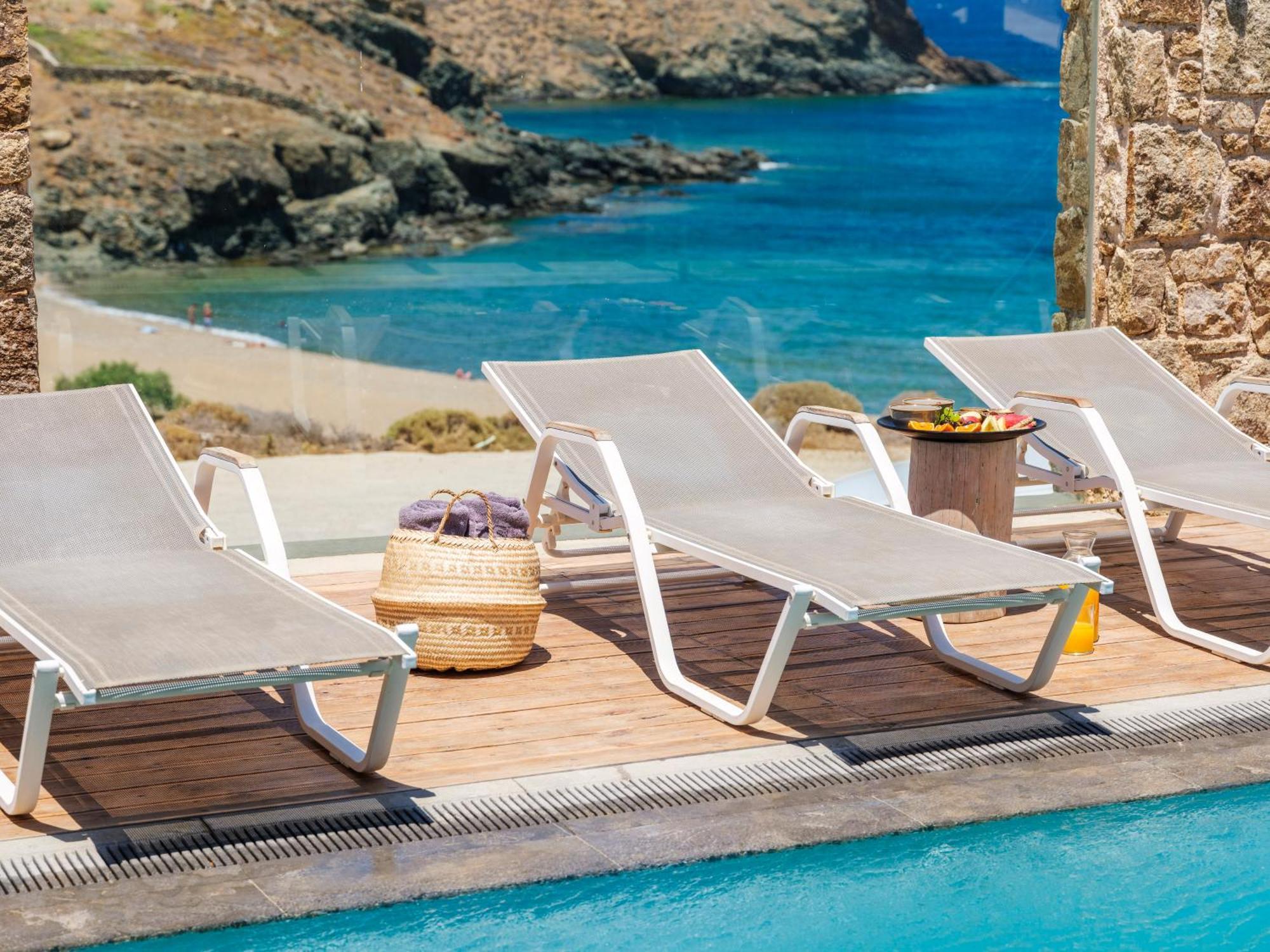 Merchia Beach Sea Rock & Sky Private Mykonos Residence المظهر الخارجي الصورة
